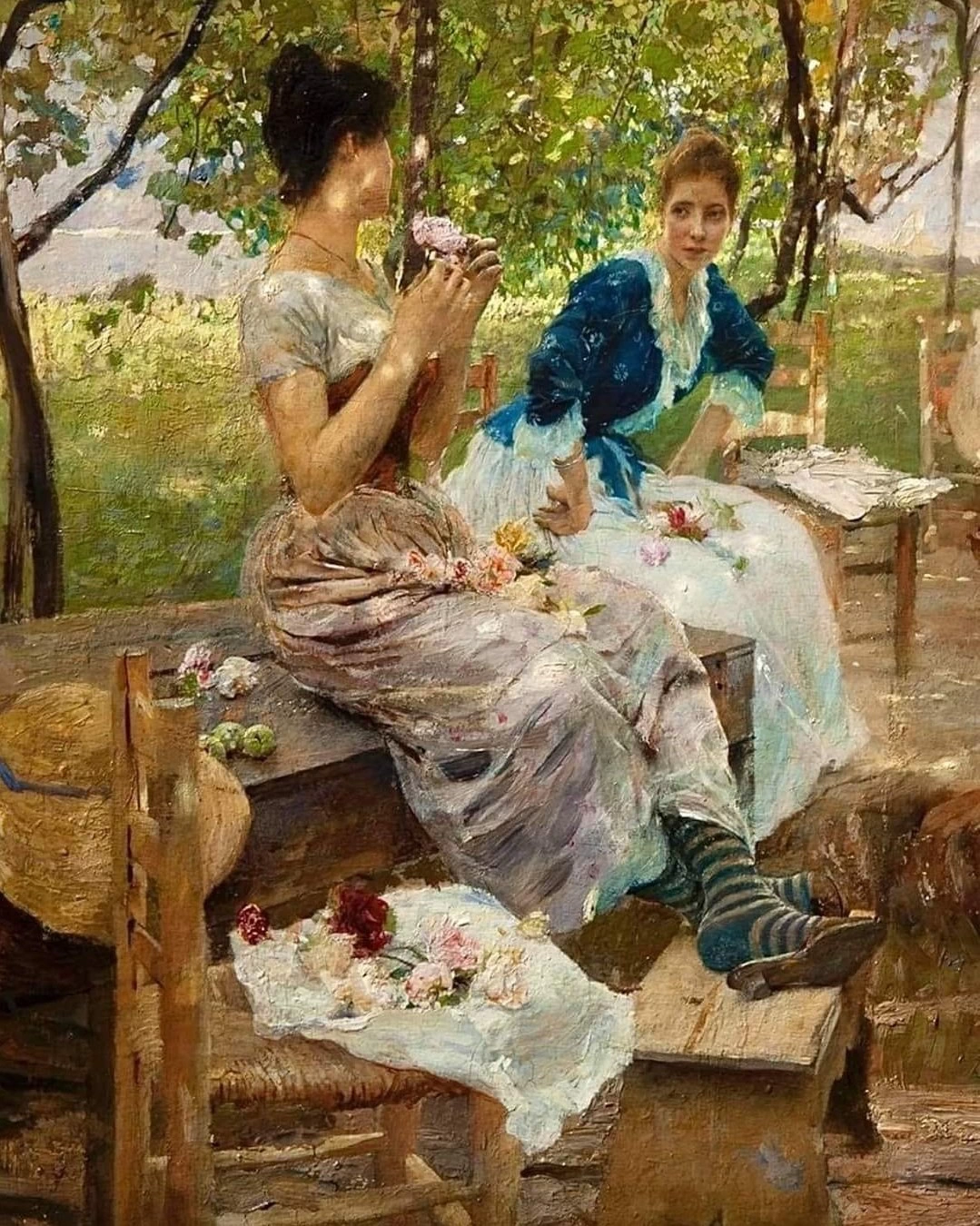 Ettore Tito-275-Raggi di sole-1892 - dettaglio